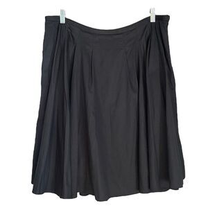 Lauren Ralph Lauren Black 100% Cotton Lined Swing Skirt, size 16